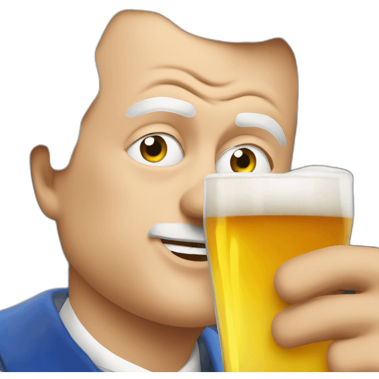 Geert wilders drinking a beer emoji