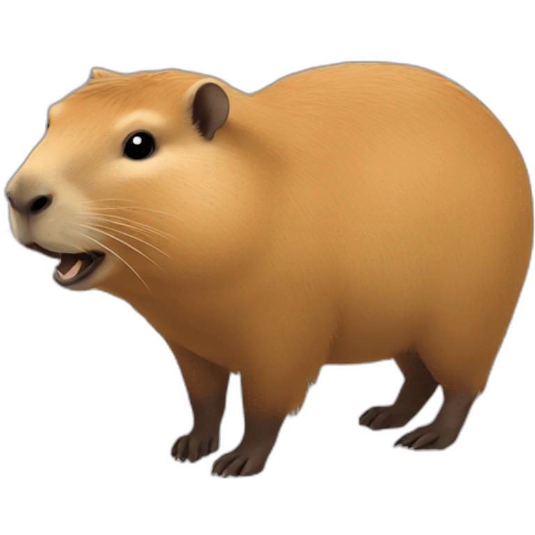 Capybara doing party emoji