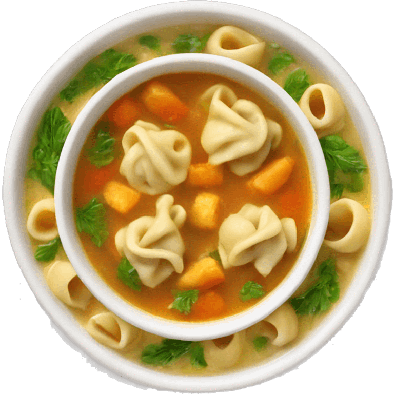 Chicken tortellini soup emoji