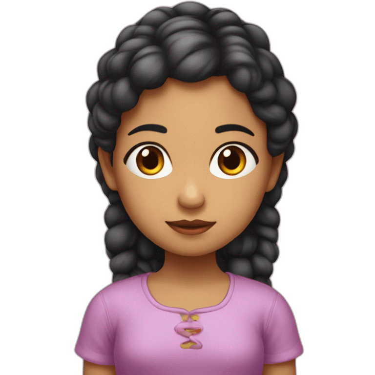 Niña pequeña disfrazada emoji