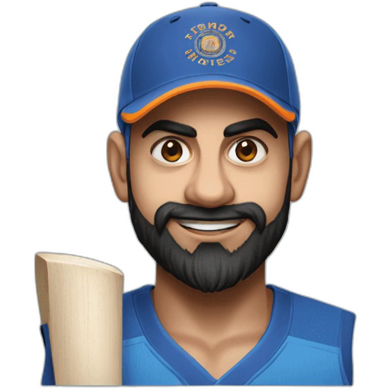 Virat kohli with cap emoji