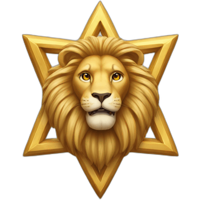 arms lion in the star of david emoji