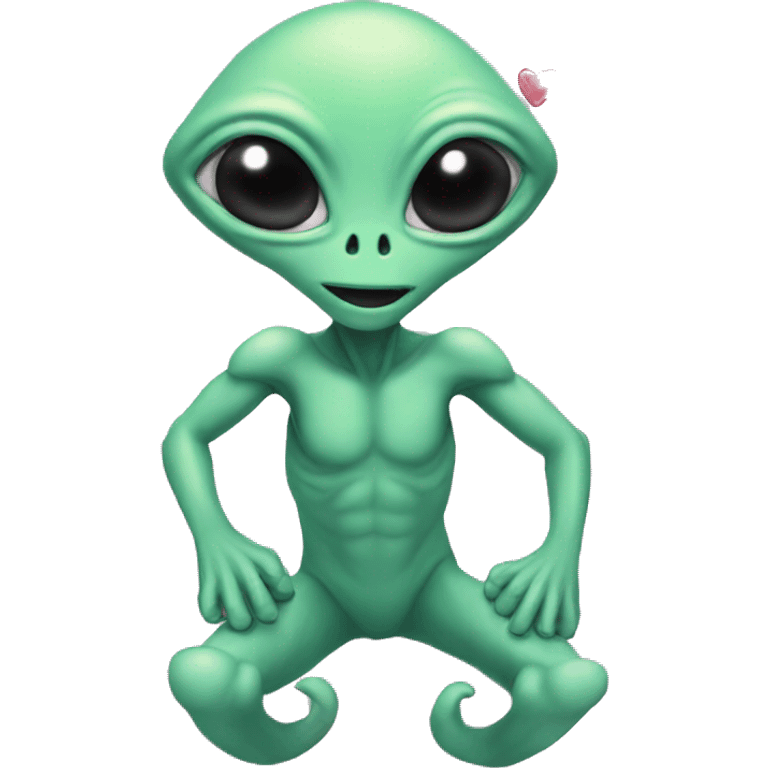 Alien with hearts  emoji