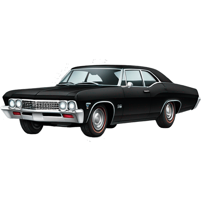 black 1967 Chevy Impala 4 door  emoji