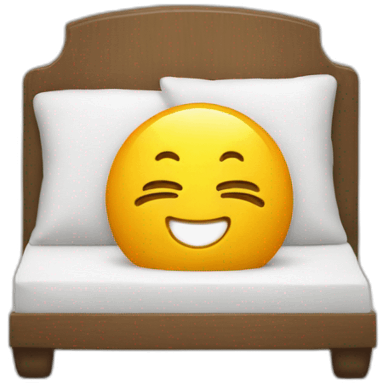 Chat sur un lit emoji