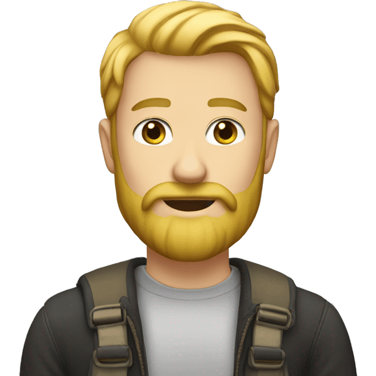 blonde beard male with long  emoji