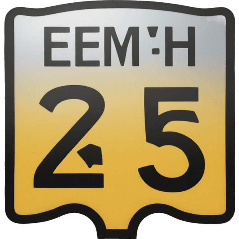 speed limit of 85km/hr used on american roads emoji