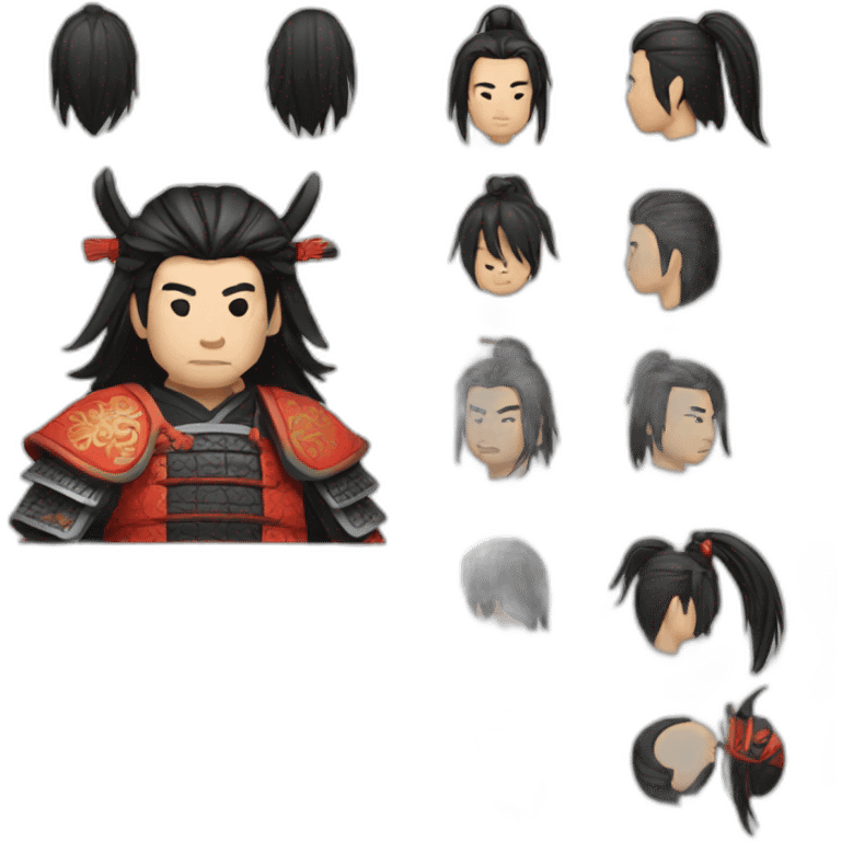 Chinese Samurai - Long Hair emoji