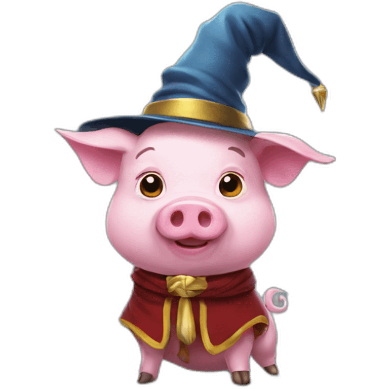 Wizard pig emoji