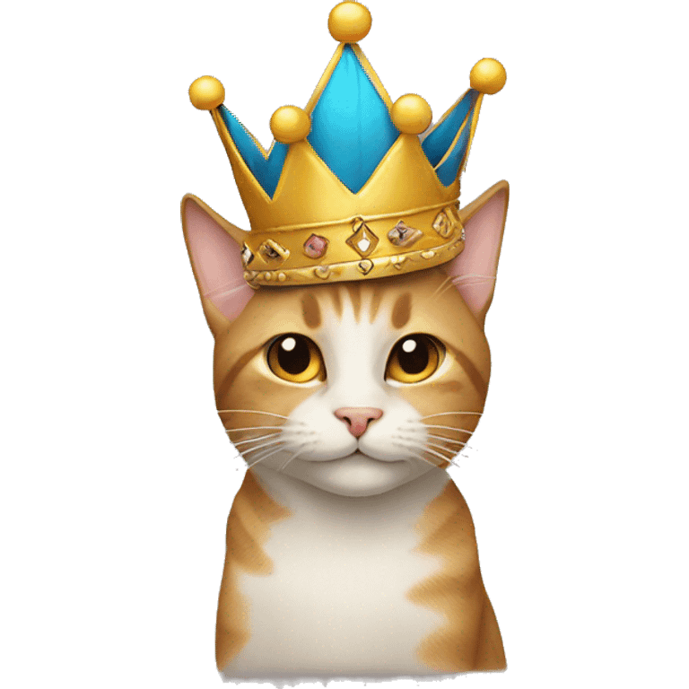 Cat wearing a crown emoji