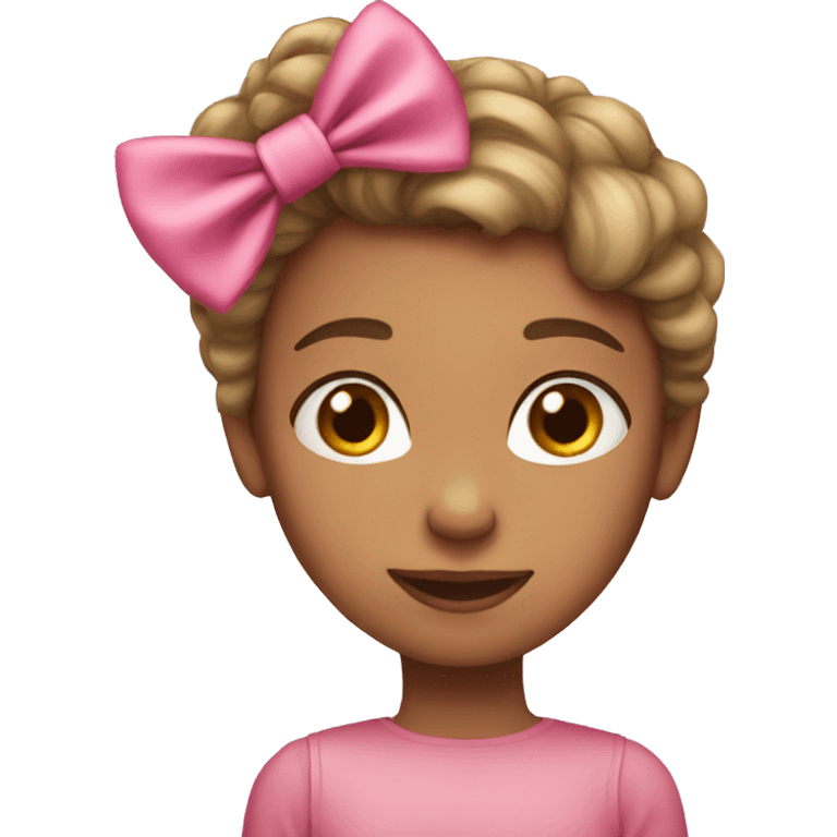 Make a girl who has a  pink bow on emoji