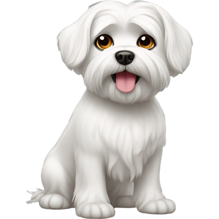 White Maltese dog emoji