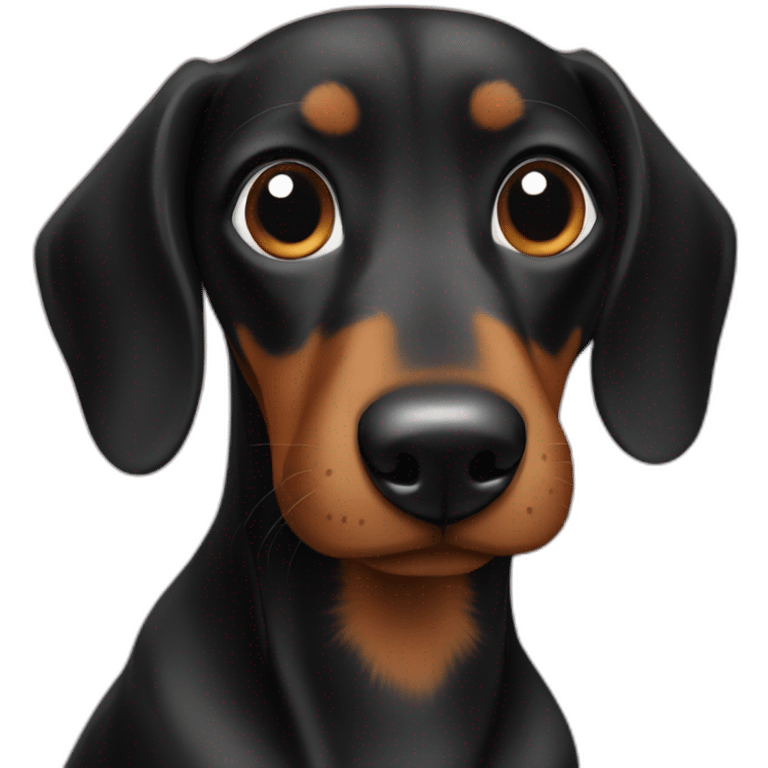 black dashund emoji