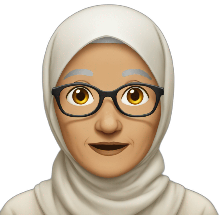 very old woman hijab emoji