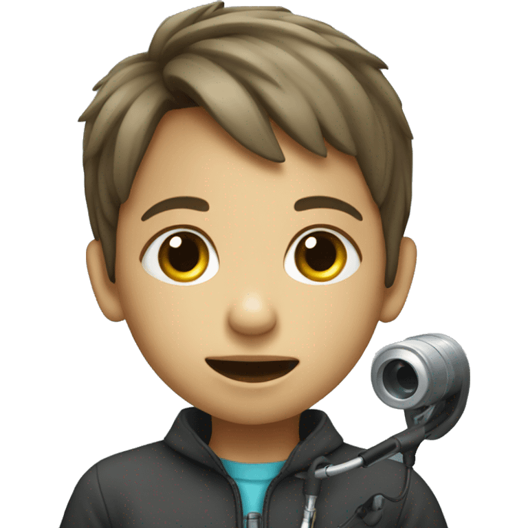 child with phonendoscope emoji