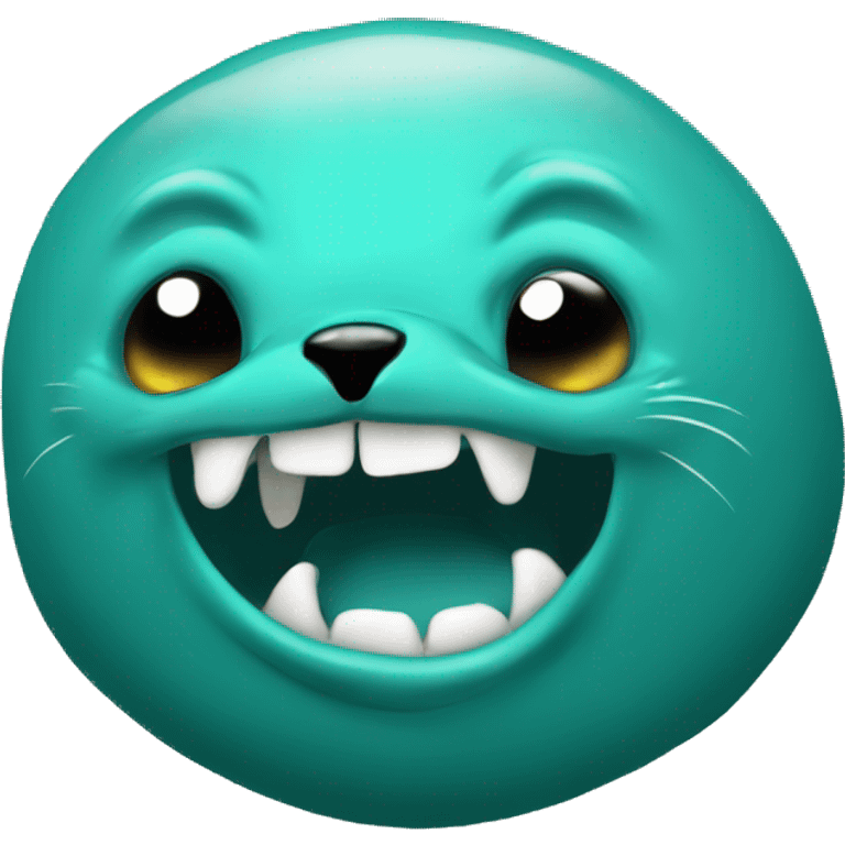 teal-coloured seal exploding head mindblown emoji