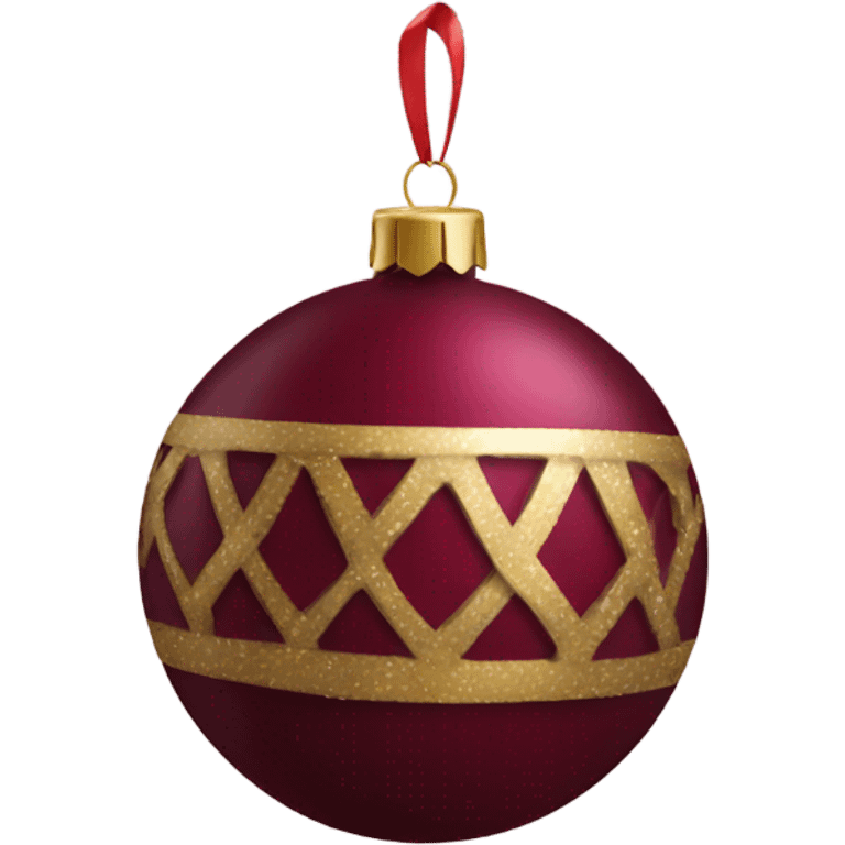 a Burgundy Christmas decoration  emoji