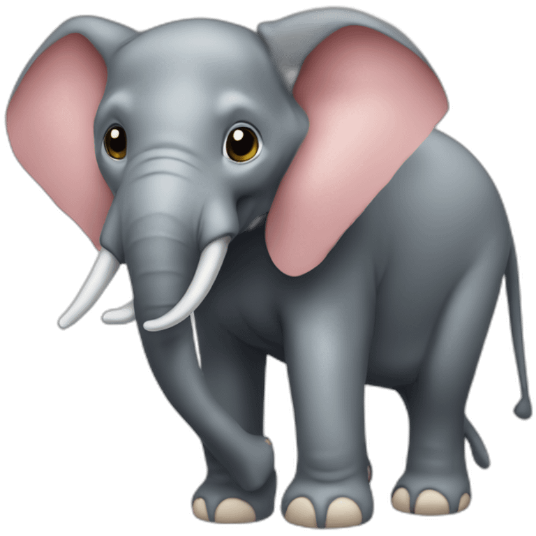 Souris sur éléphant emoji