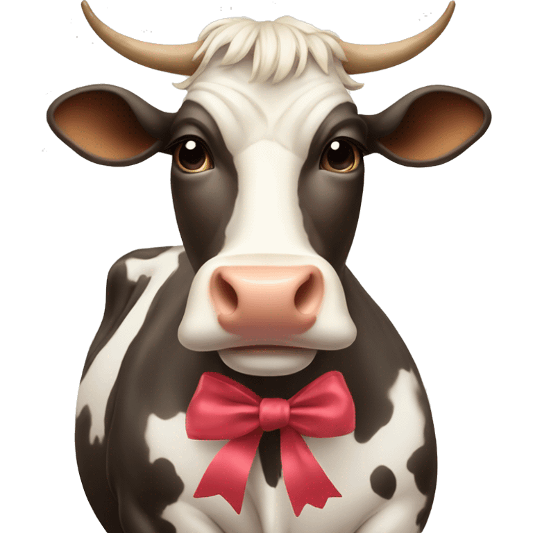 cow with pin bow emoji