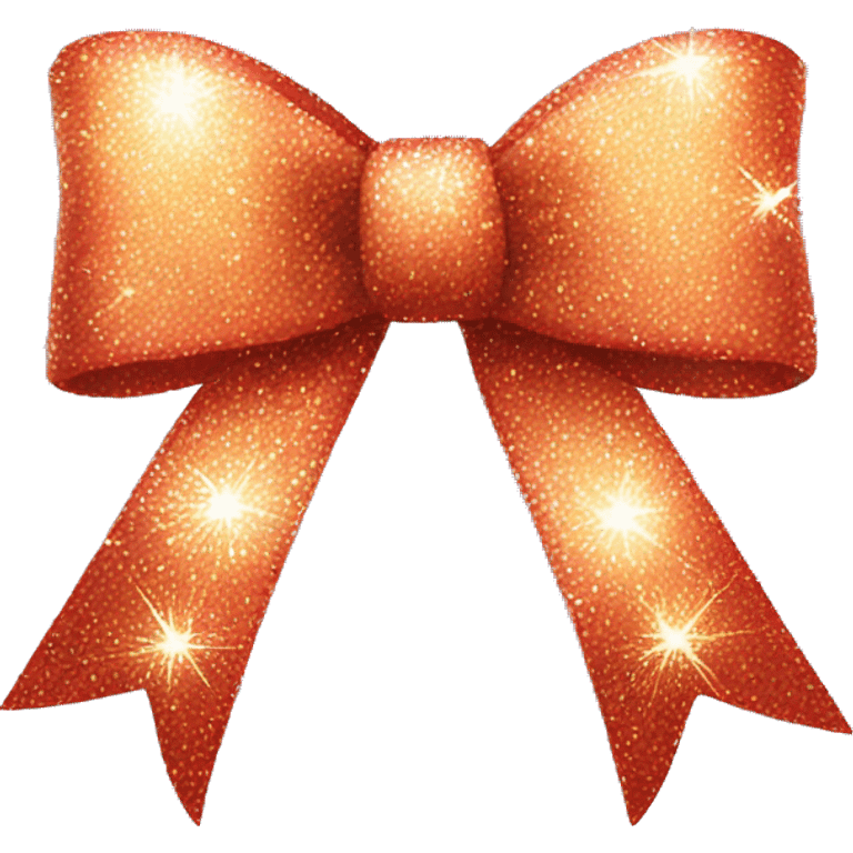 Christmas bow with sparkles emoji