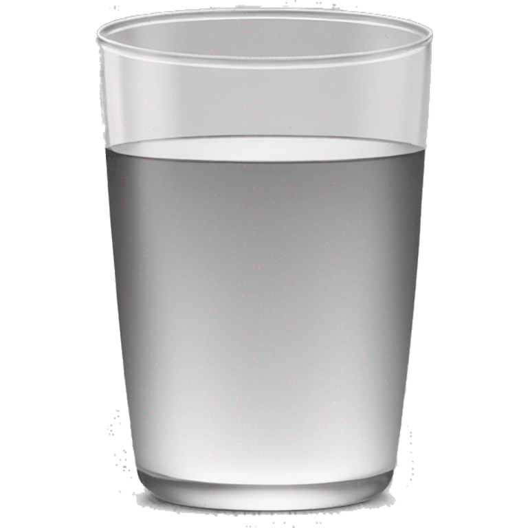 glass of water grayscale emoji