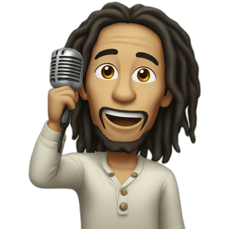 Bob marley singing emoji