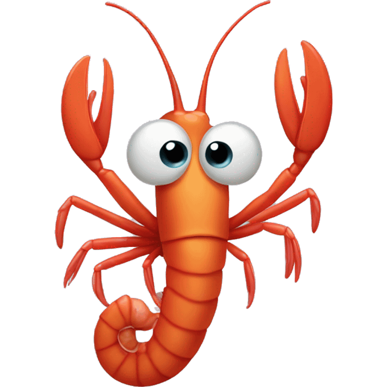 anthropomorphic shrimp emoji