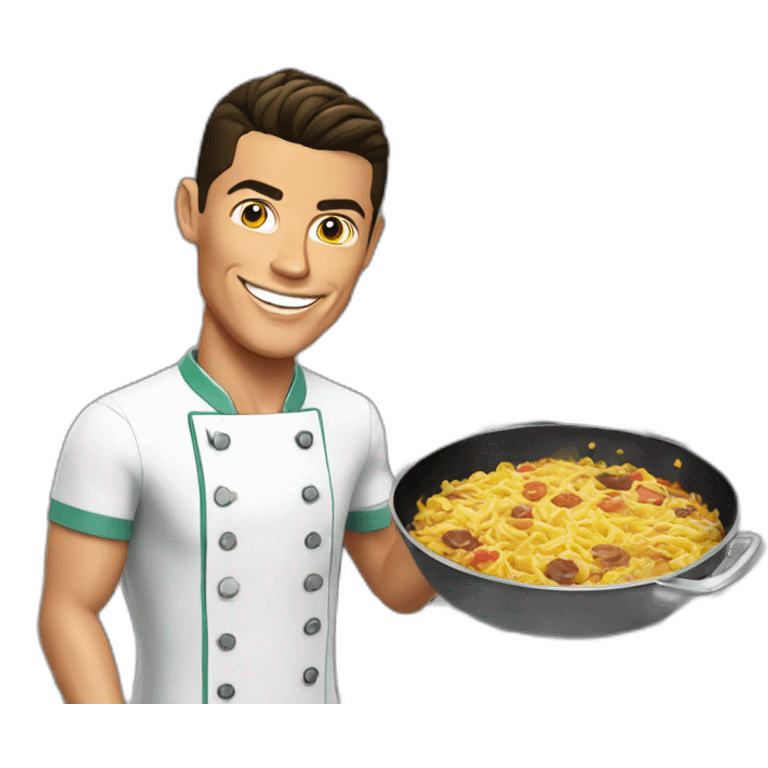 Cristiano Ronaldo cooking emoji