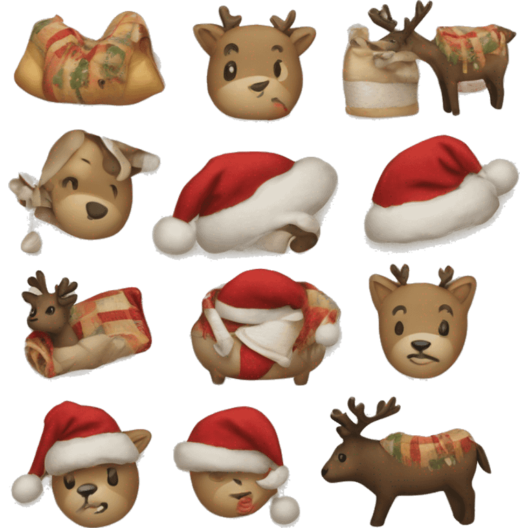 Cozy blanket Christmas print  emoji