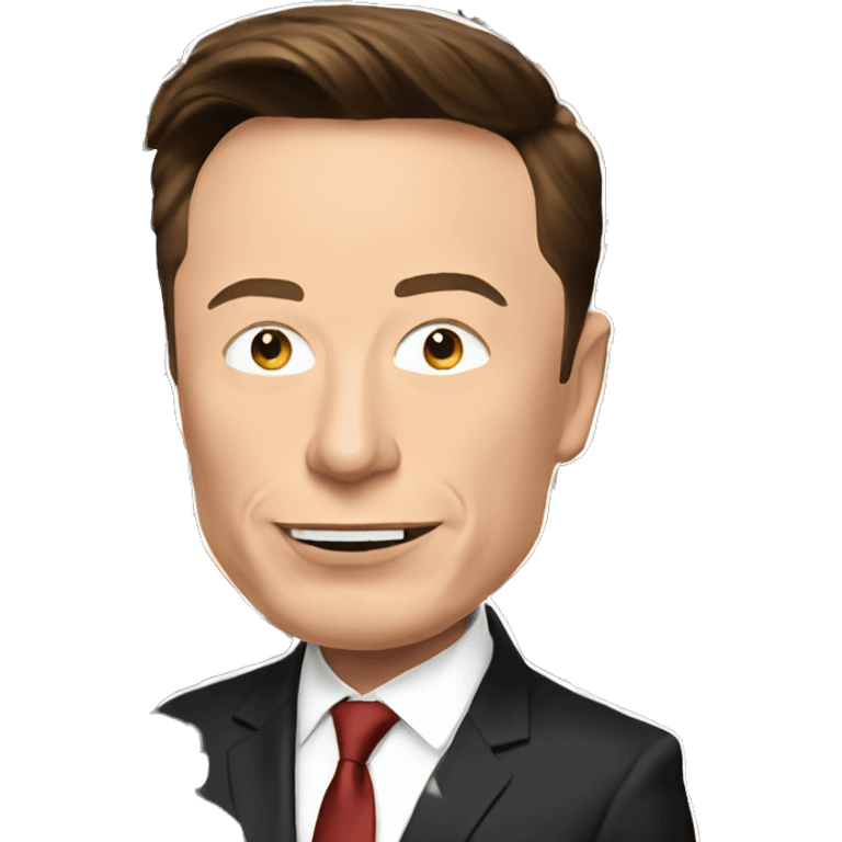 Elon musk at a democratic rally  emoji