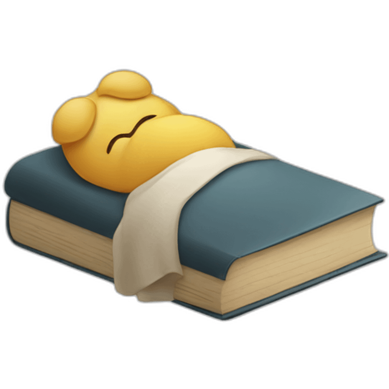 a person sleeping on a book emoji