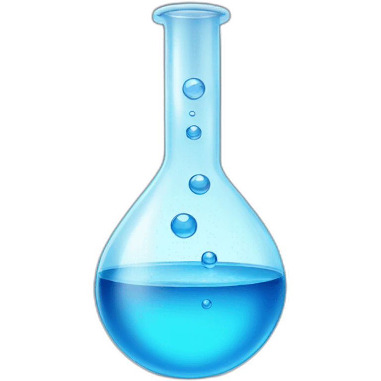 chemical flask with water emoji