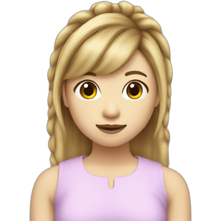 Jennette McCurdy, hair with ponytail emoji