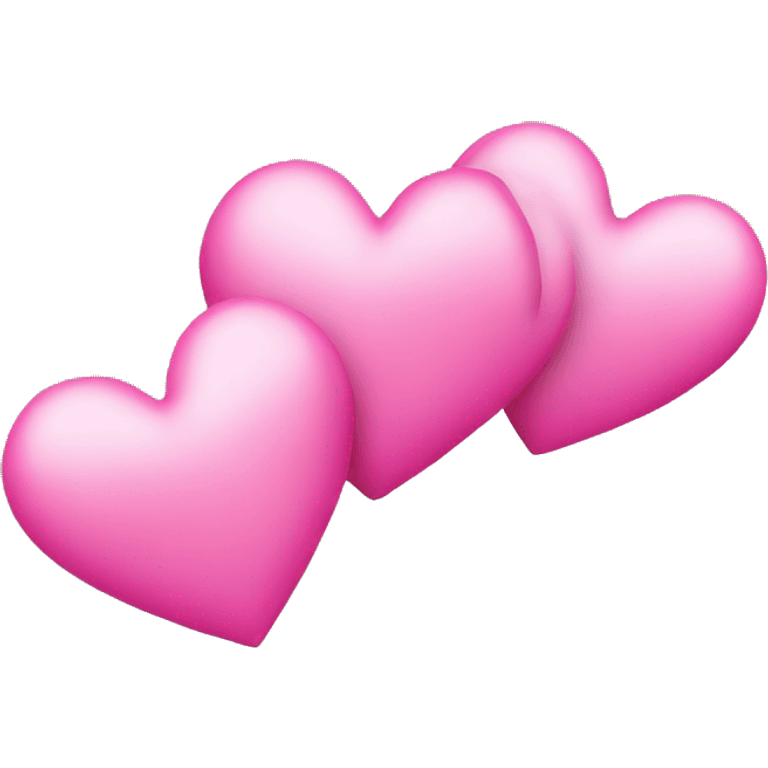 three pink hearts emoji