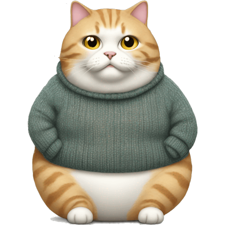 fat cat in a sweater emoji