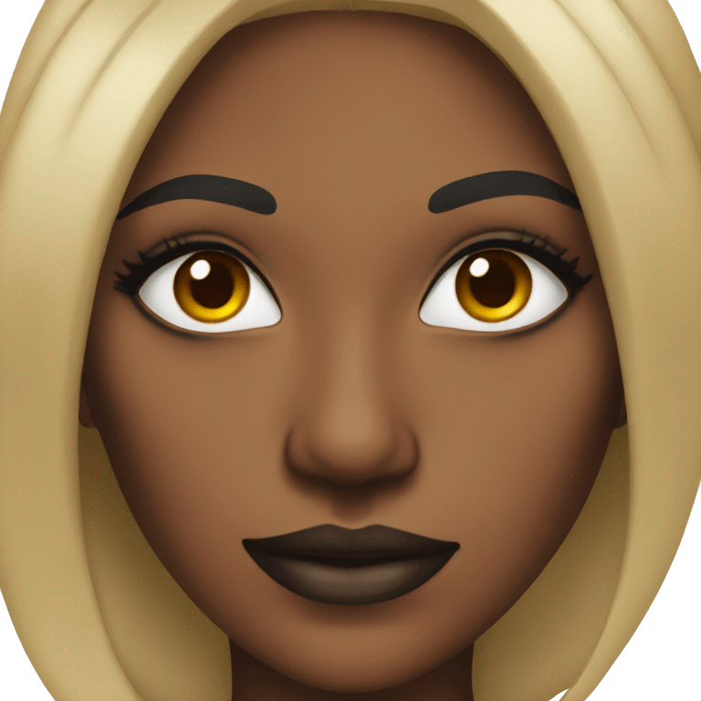 hot black woman with makeup on  emoji