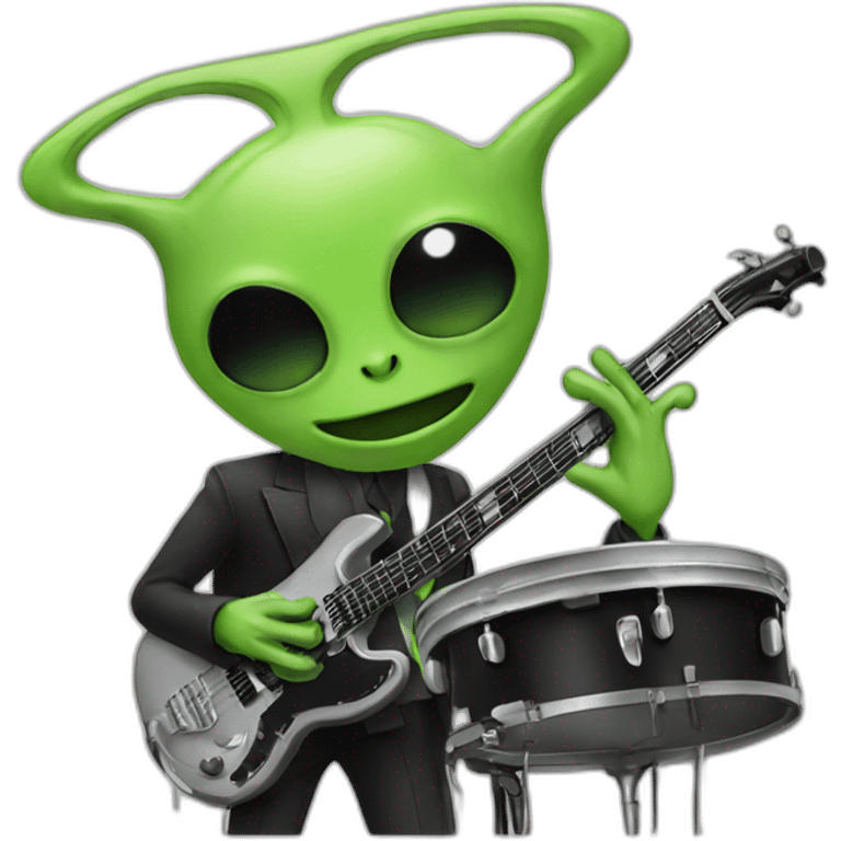 Alien jazz band emoji