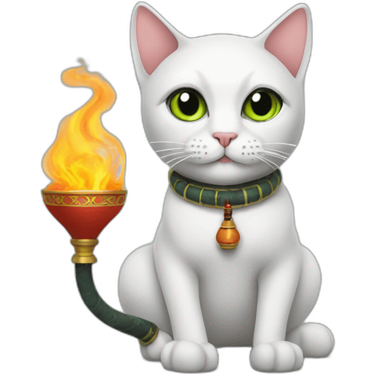 A cat with shisha  emoji