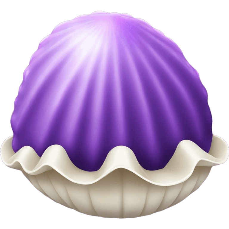 Clam shell with purple disco ball as pearl emoji