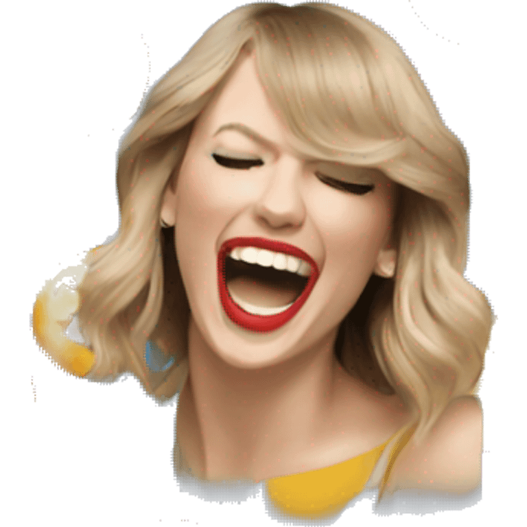 Taylor swift laughing  emoji