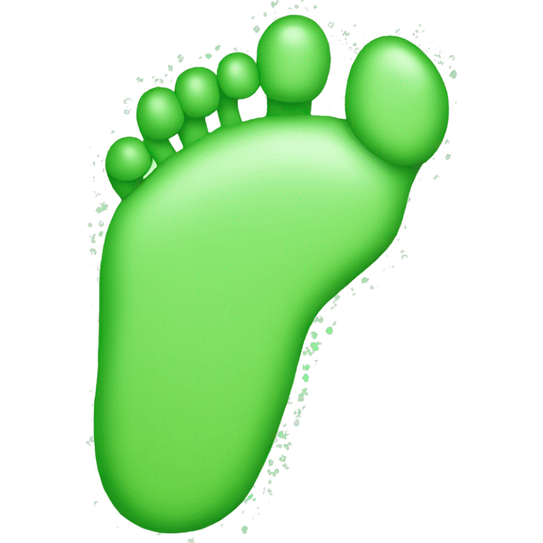 Foot with green spots all over it emoji