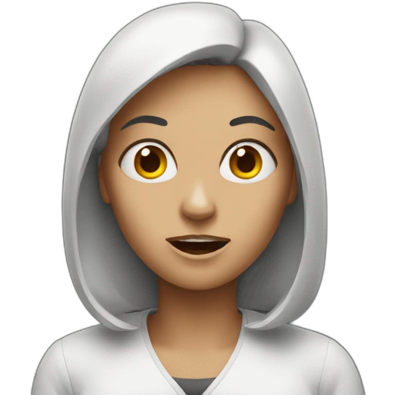 A scary woman emoji