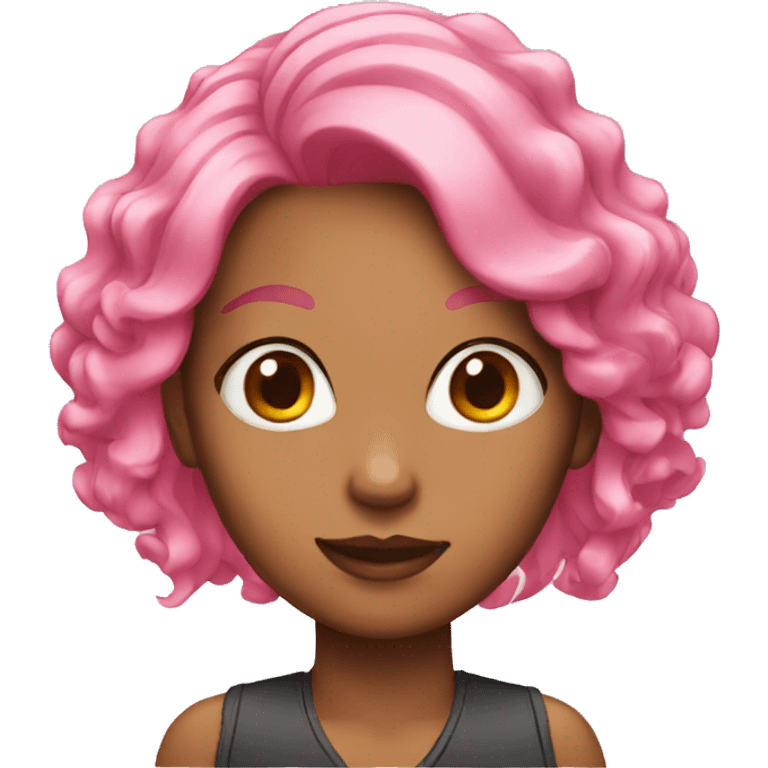 woman pink hair emoji