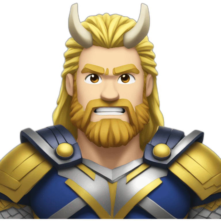 All Might as a viking with a beard emoji