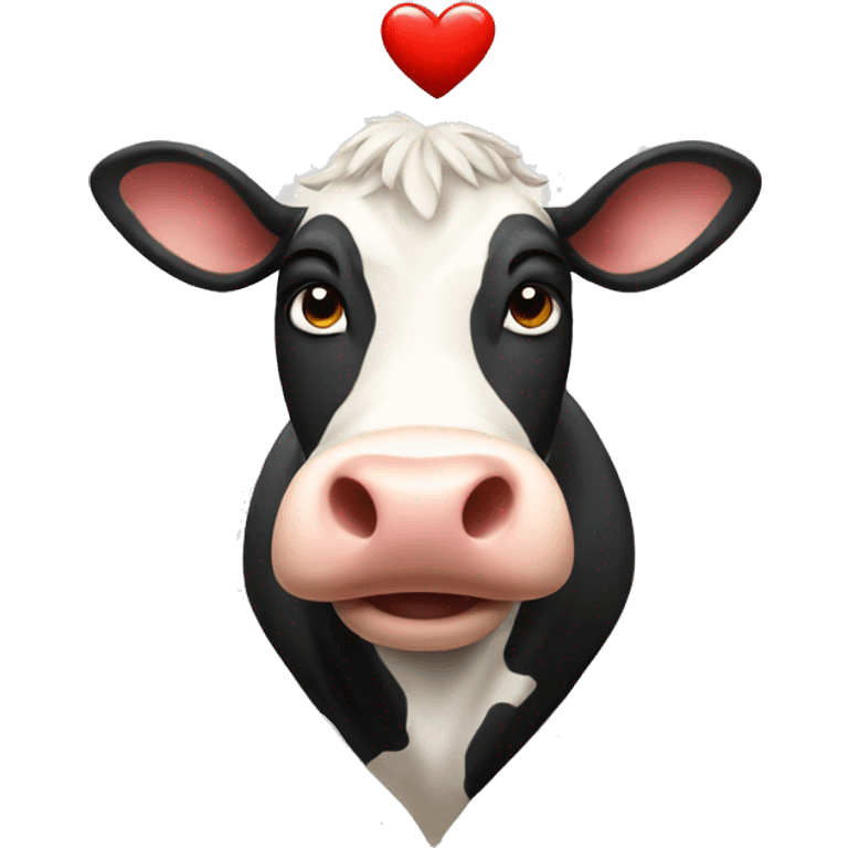 Cow with heart  emoji