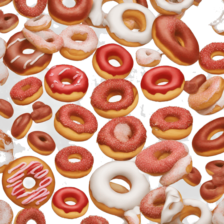 Red and white doughnut  emoji