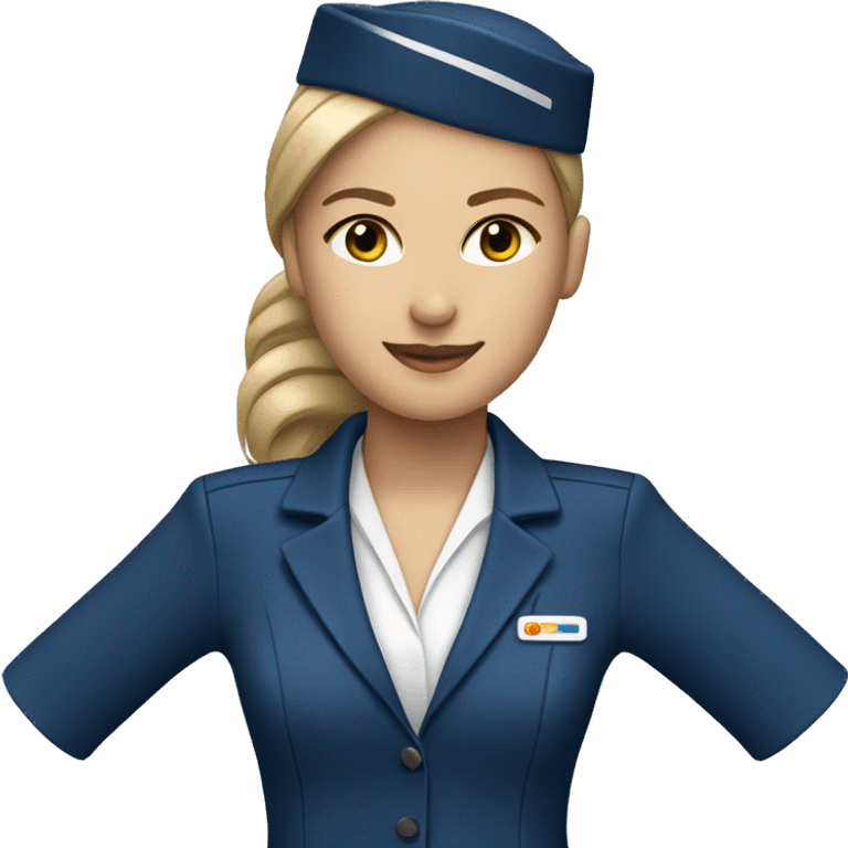 Flight attendant uniform dark blue  emoji