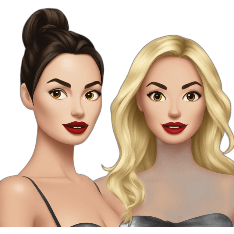 Margot robbie and megan fox brunette emoji