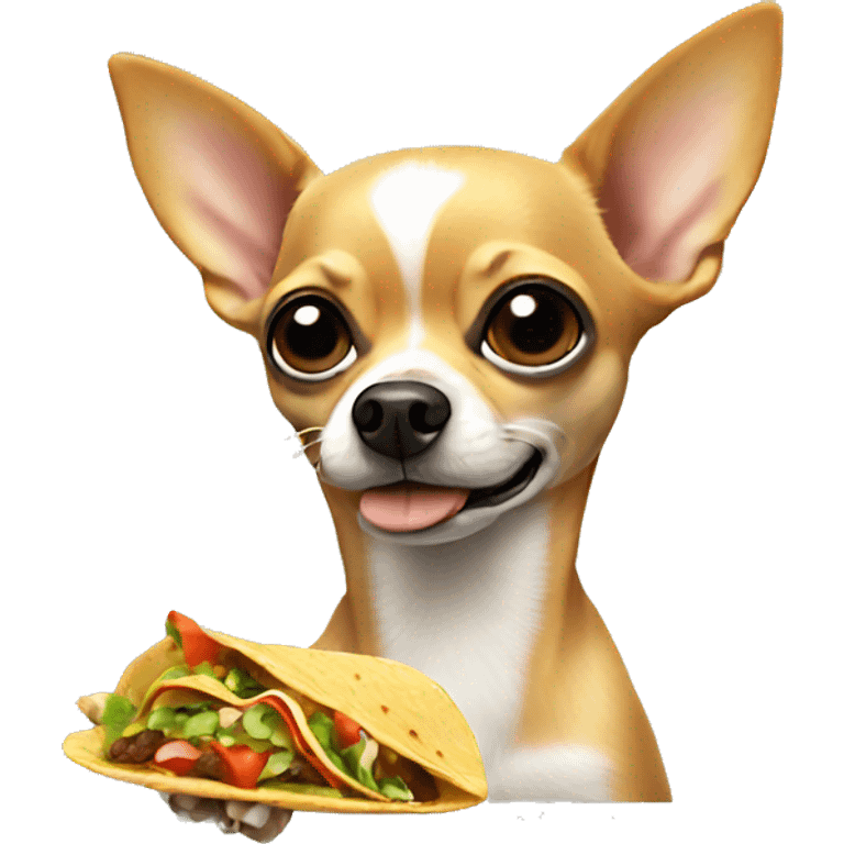 chihuahua eating taco  emoji