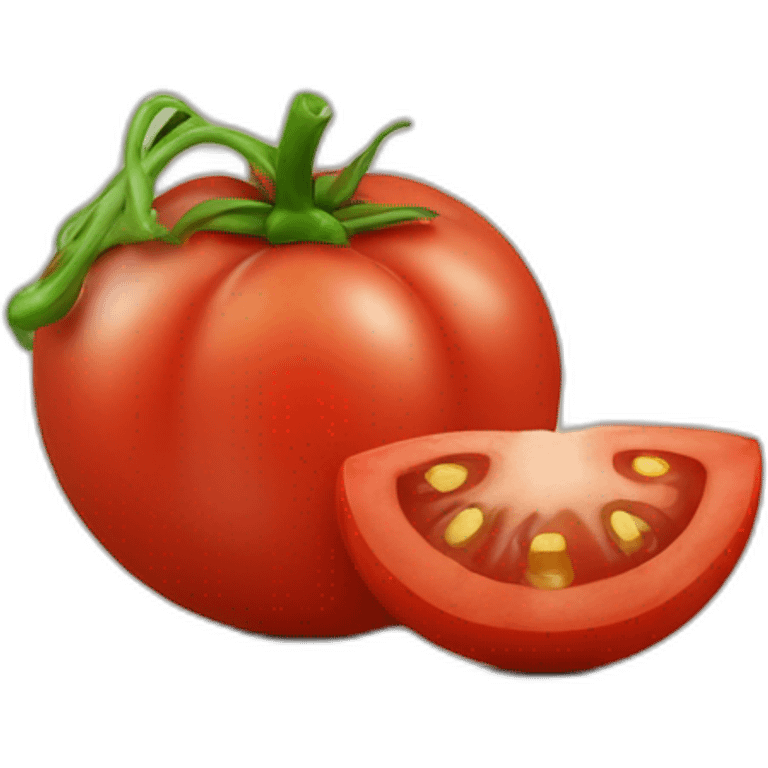 Chiot qui mange une tomate emoji